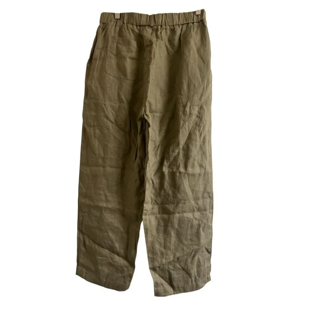 ✨Quince 100% European Linen Washed Olive Sz Small Pants✨